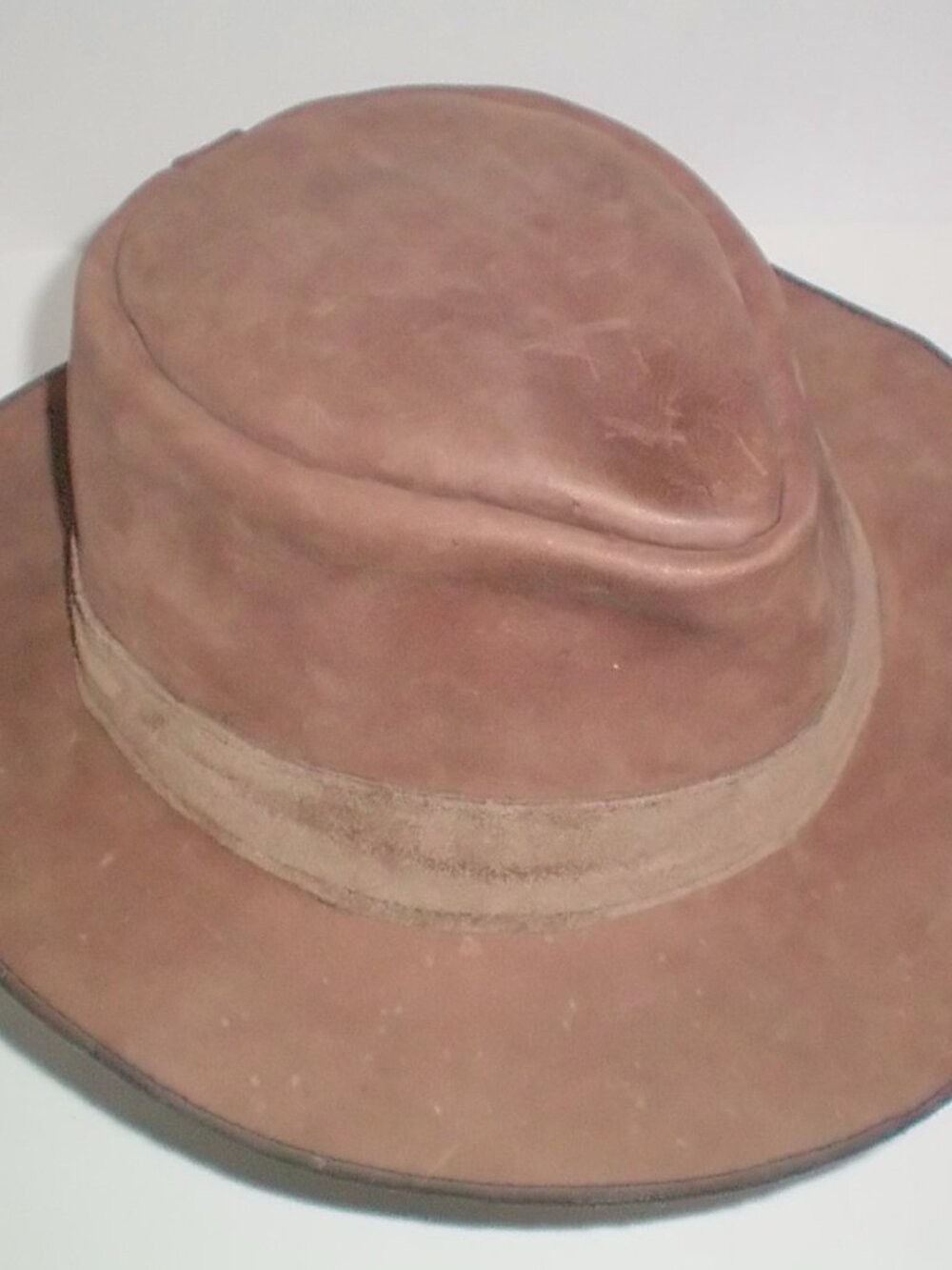 Crusher Leather Outback Hat Size Medium